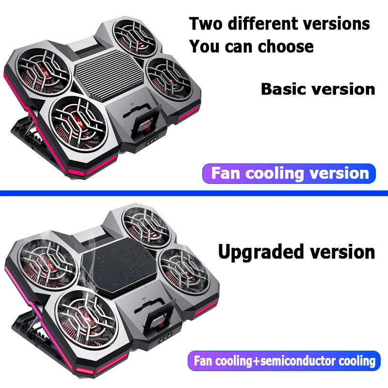 Laptop-Cooler-Stand-21-Inch-Semiconductor-Refrigeration-Four-Core-Super-Strong-Fan-Led-Screen-Display-For-4