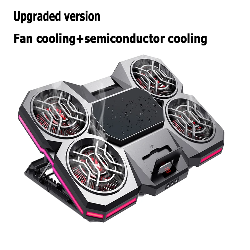 Laptop-Cooler-Stand-21-Inch-Semiconductor-Refrigeration-Four-Core-Super-Strong-Fan-Led-Screen-Display-For-5
