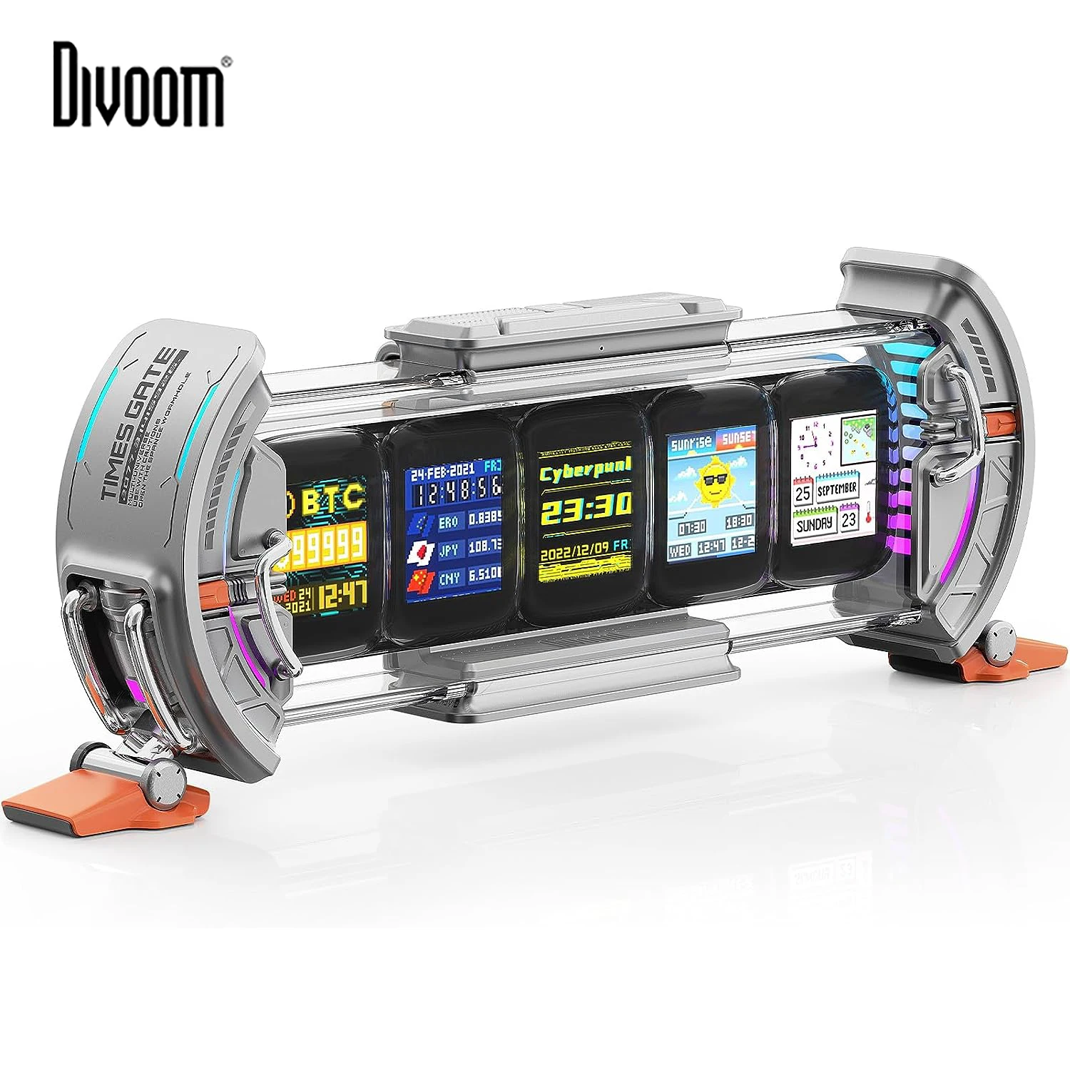 Divoom-times-gate-gaming-room-setup-digital-clock-with-smart-app-control-wifi-connect-rgb-led