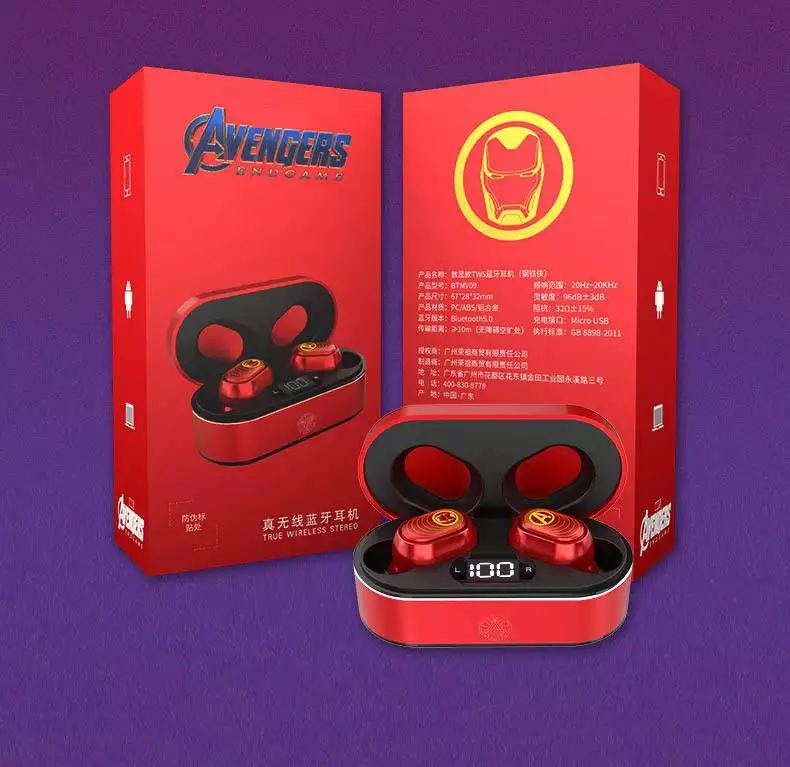 Tai Nghe Bluetooth Version Marvel Avengers Cao Cap 5Oglahyex