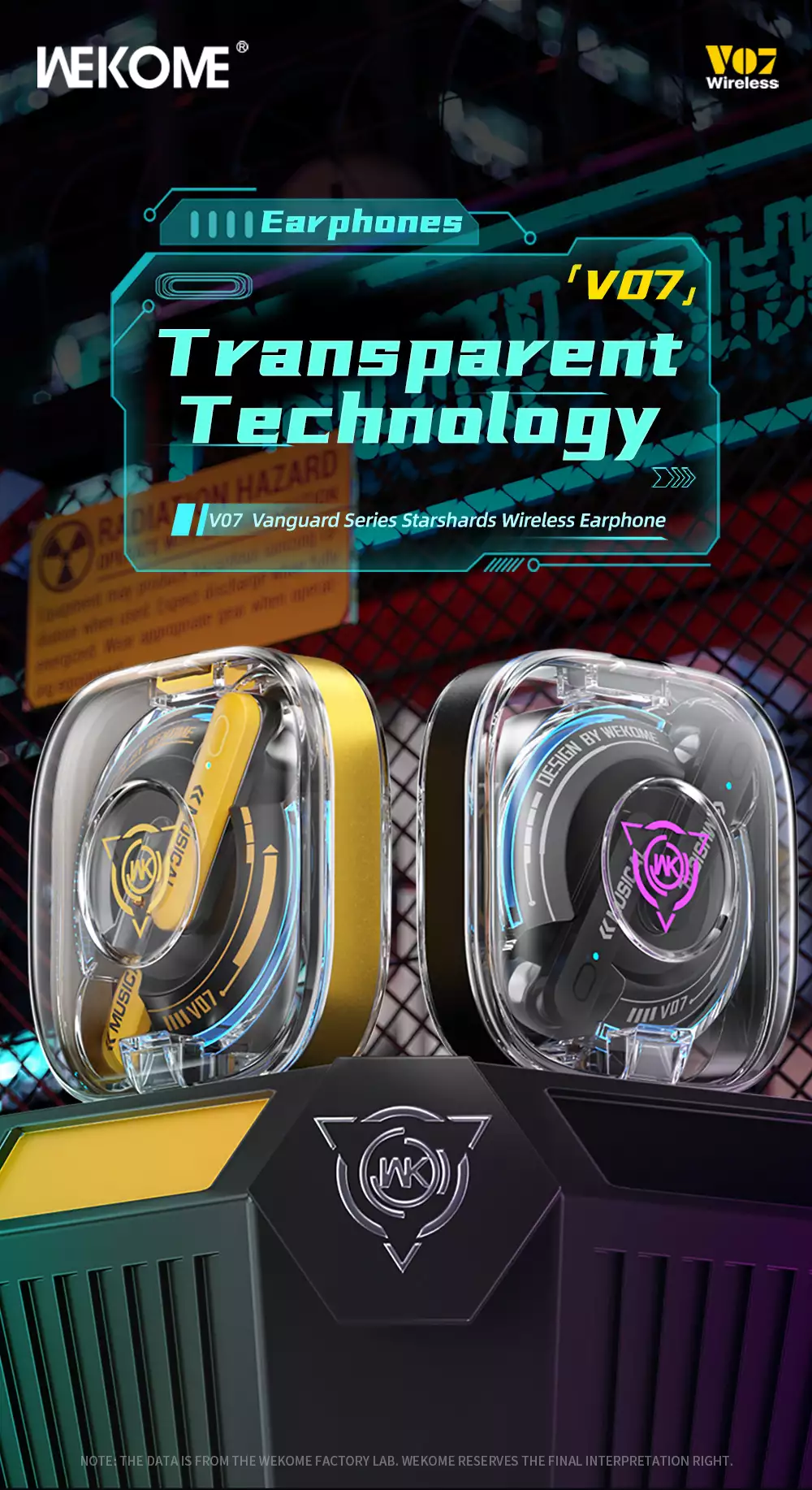 Tai Nghe Bluetooth Wekome Gaming Headphones Transparent Running Lights Ssvegsezw